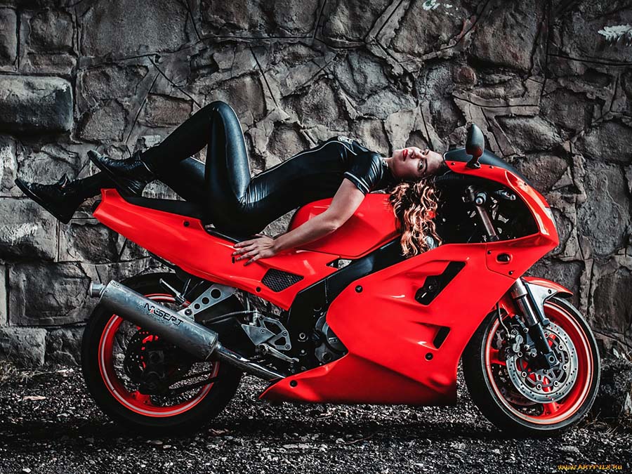 Beautiful girl Beautiful girls and motorcycles in Male